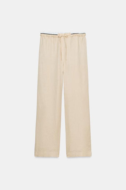 Pantalon style pyjama en jacquard ZW Collection
