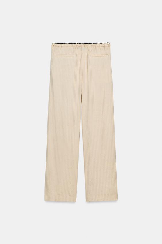 Pantalon style pyjama en jacquard ZW Collection