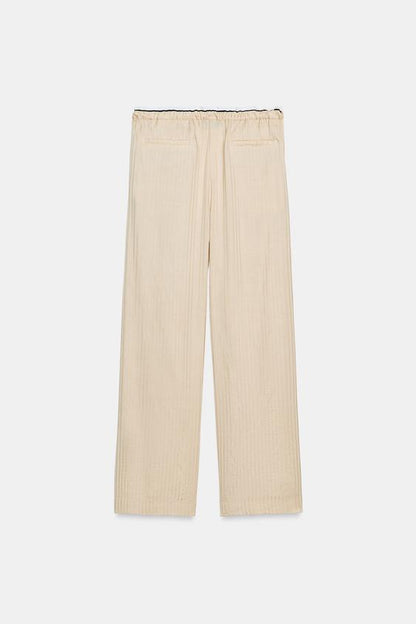Pantalon style pyjama en jacquard ZW Collection
