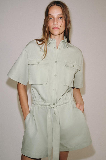 Combinaison chemise avec ceinture ZW Collection