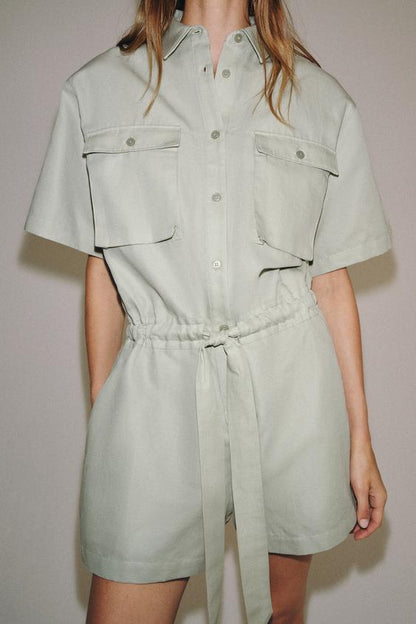 Combinaison chemise avec ceinture ZW Collection