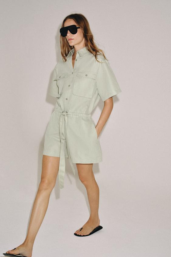 Combinaison chemise avec ceinture ZW Collection