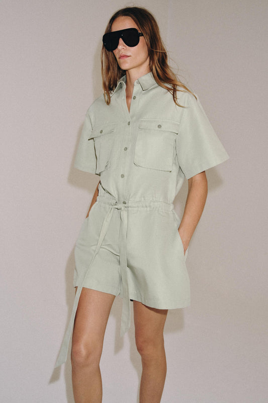 Combinaison chemise avec ceinture ZW Collection