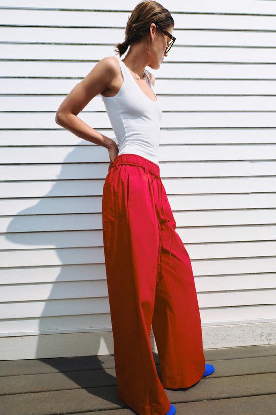 Pantalon en popeline ZW Collection