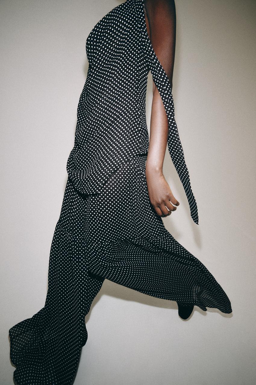 Pantalon à plis à pois ZW Collection
