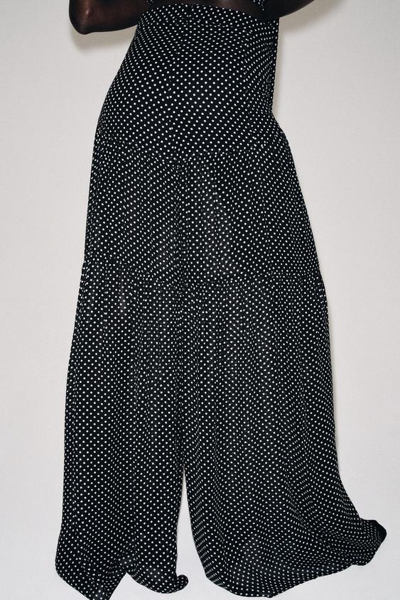Pantalon à plis à pois ZW Collection