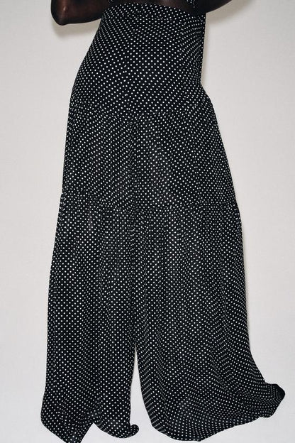 Pantalon à plis à pois ZW Collection