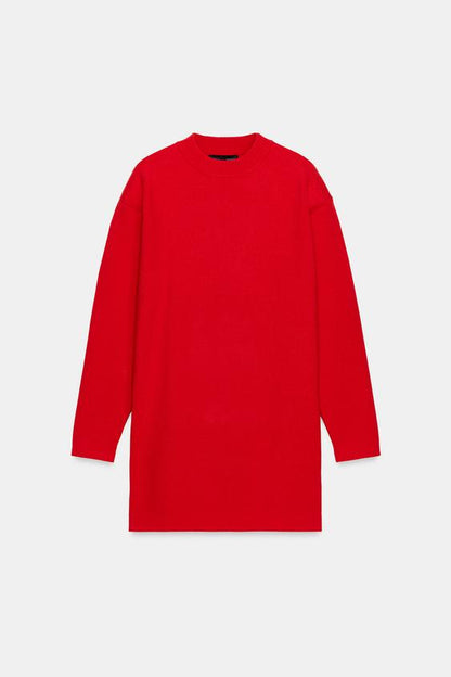 Robe en maille à épaules tombantes