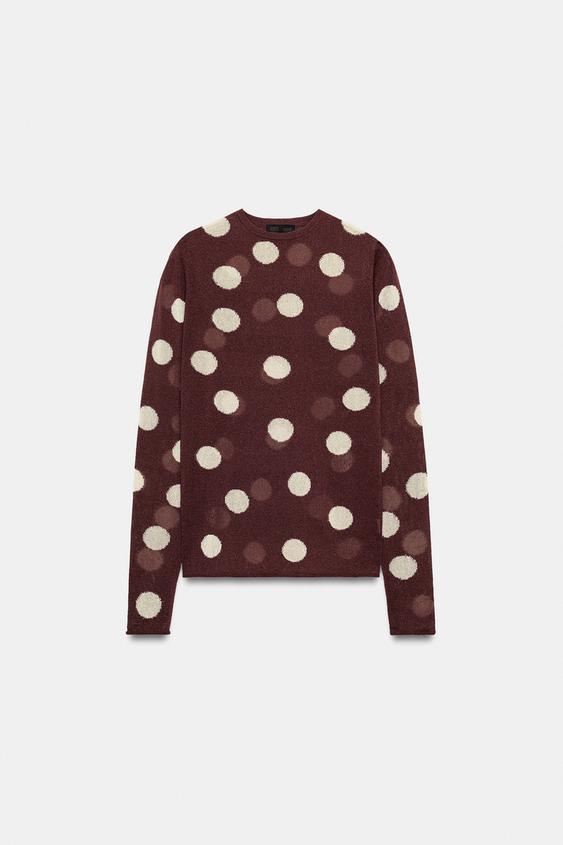 Pull en maille à pois