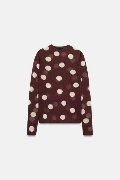 Pull en maille à pois