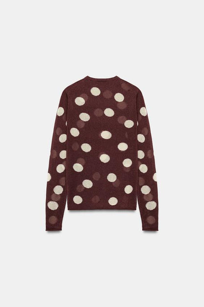 Pull en maille à pois