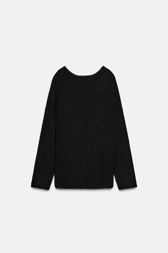 Pull en maille fine à décolleté en V