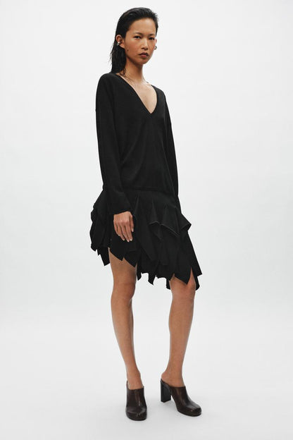 Pull en maille fine à décolleté en V
