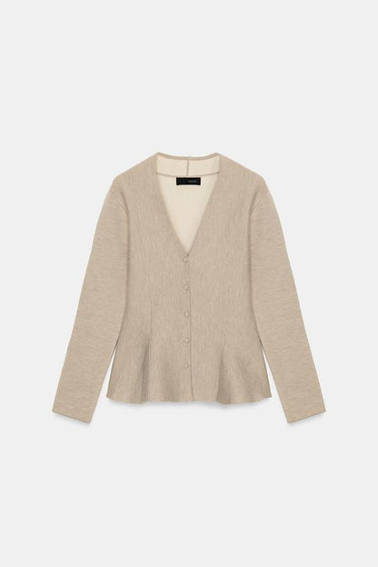 Veste en maille peplum
