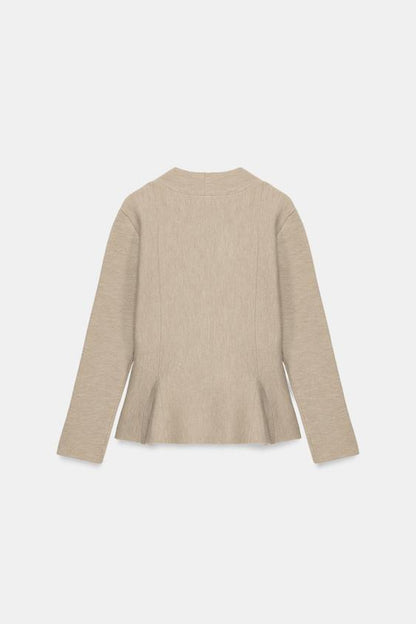 Veste en maille peplum