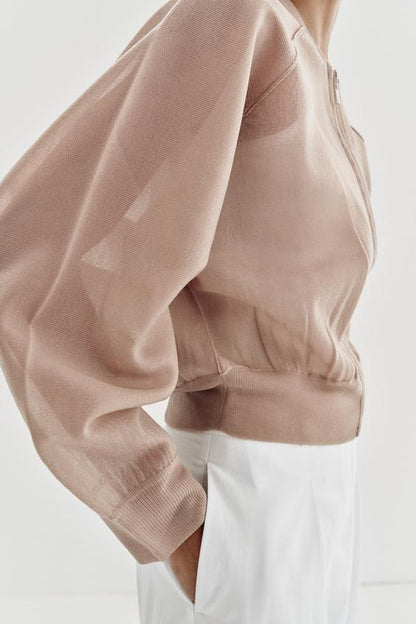 Veste bomber en maille