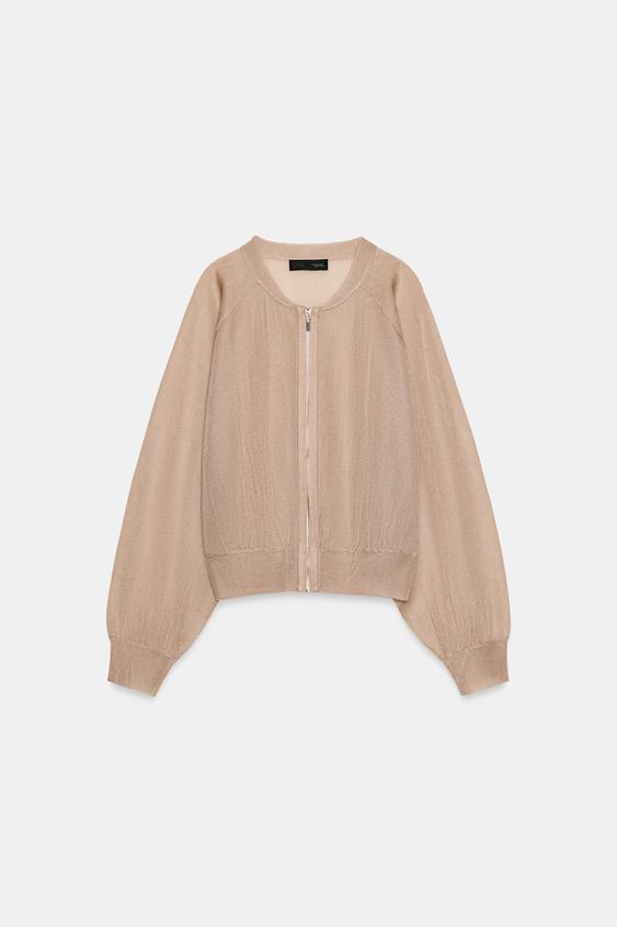 Veste bomber en maille