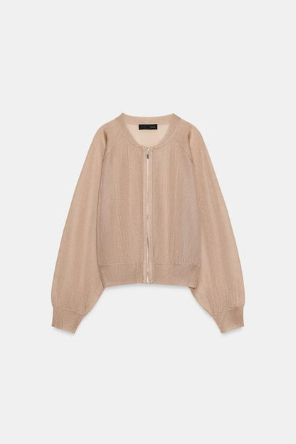 Veste bomber en maille