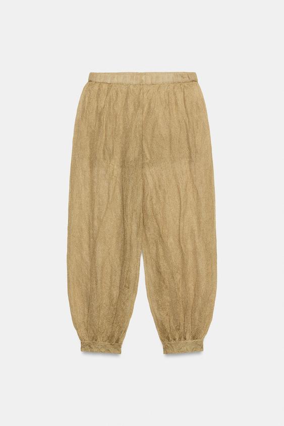 Pantalon bouffant en maille fine