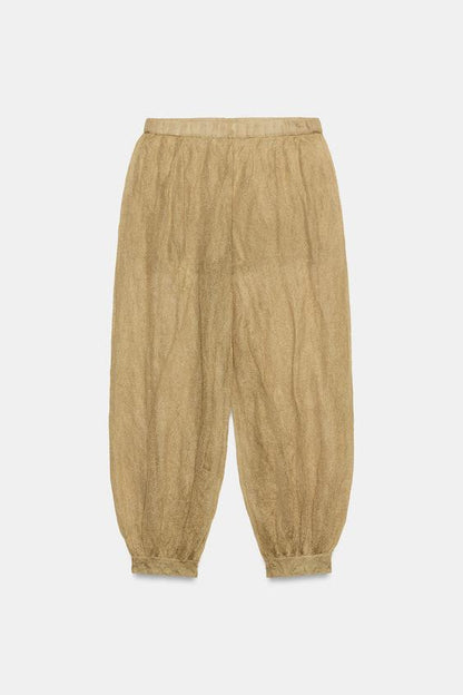 Pantalon bouffant en maille fine
