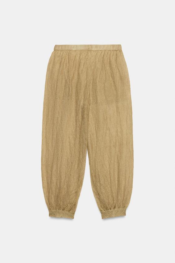 Pantalon bouffant en maille fine