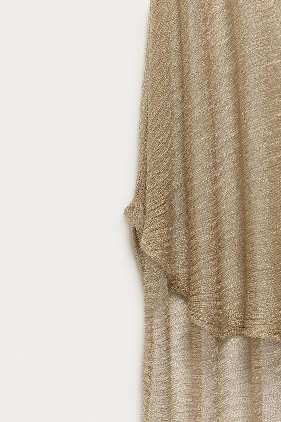 Robe longue en maille à fil métallisé Marisa Berenson x Zara