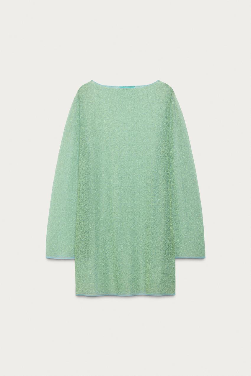 Robe semi-transparente en maille Marisa Berenson x Zara