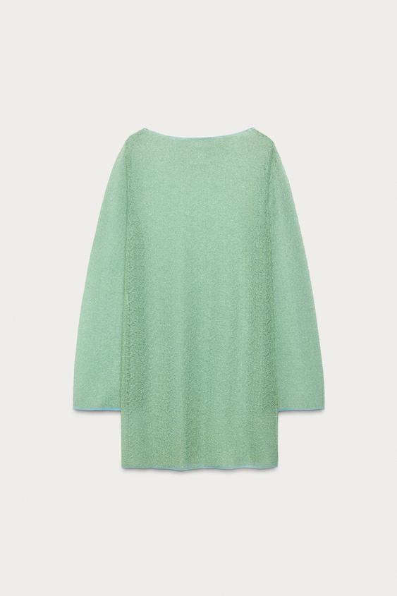 Robe semi-transparente en maille Marisa Berenson x Zara