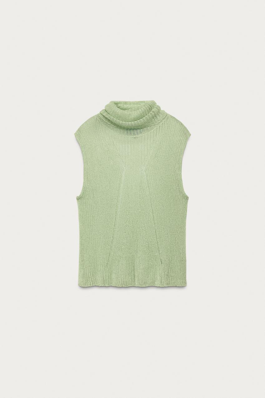Top en maille à fil métallisé Marisa Berenson x Zara