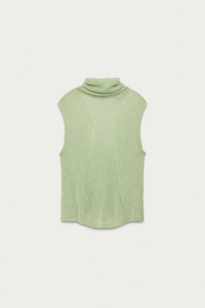 Top en maille à fil métallisé Marisa Berenson x Zara