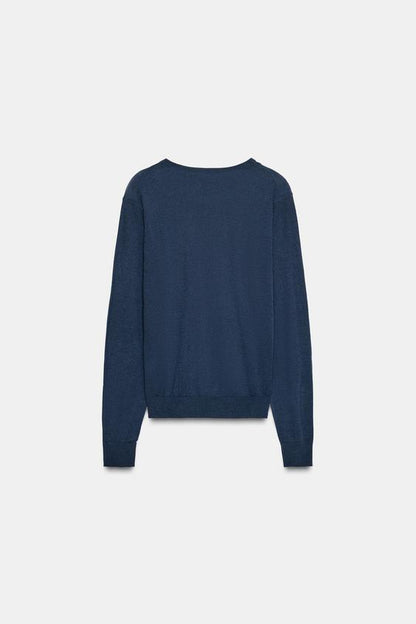 Pull ultrafin en laine et soie