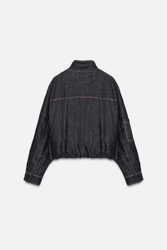 Veste bomber matelassée à col montant