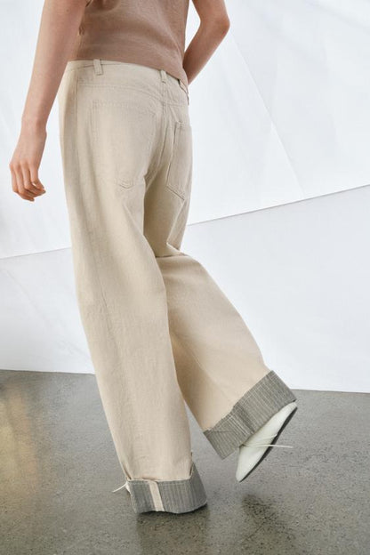 Jean ZW Collection coupe décontractée taille mi-haute