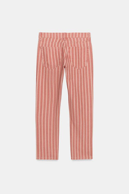Jean ZW Collection slim taille mi-haute à rayures