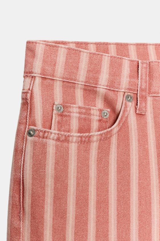 Jean ZW Collection slim taille mi-haute à rayures