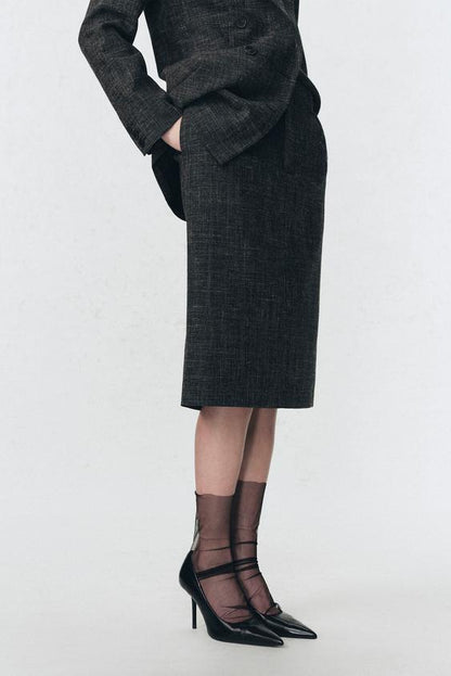 Jupe crayon en laine Soshiotsuki x Zara