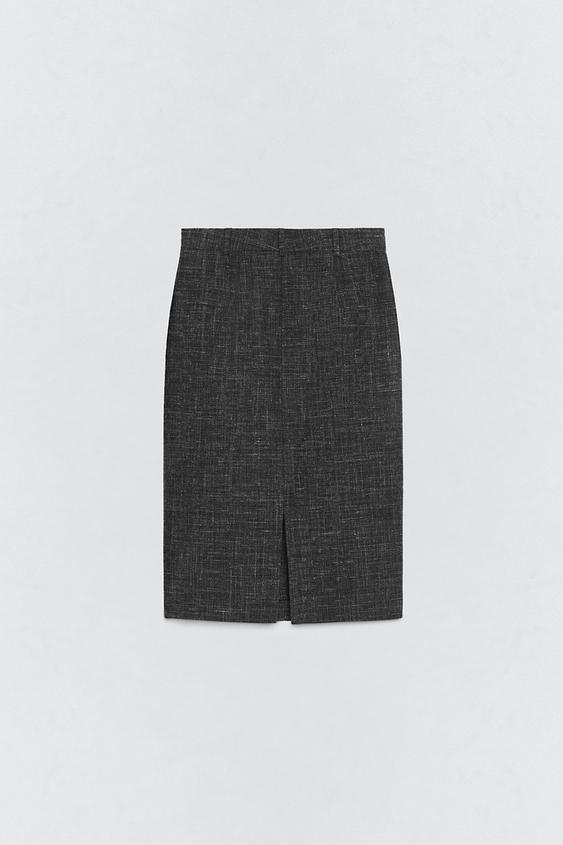 Jupe crayon en laine Soshiotsuki x Zara