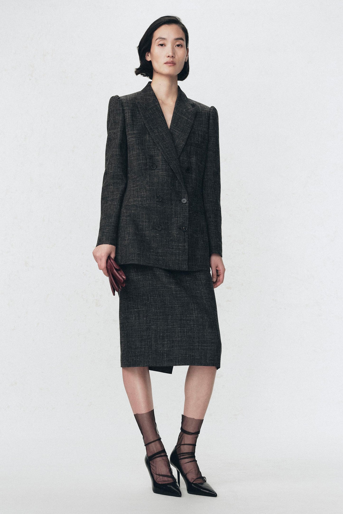 Jupe crayon en laine Soshiotsuki x Zara