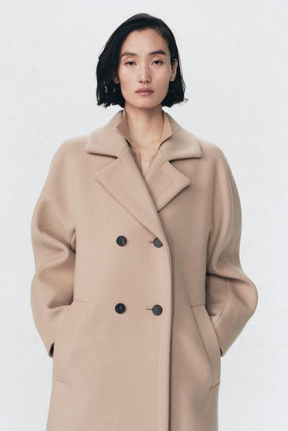 Manteau en mélange de laine Soshiotsuki x Zara