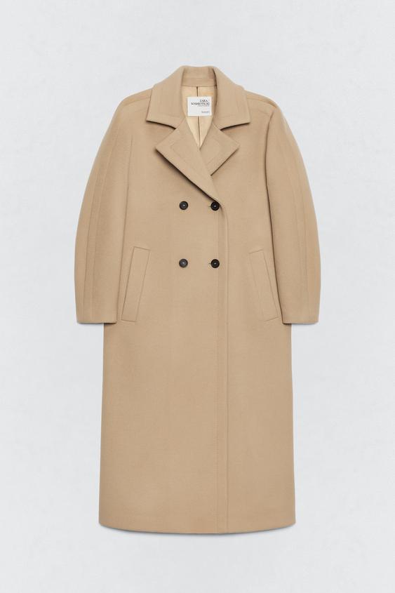 Manteau en mélange de laine Soshiotsuki x Zara