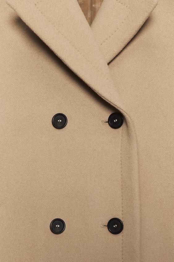 Manteau en mélange de laine Soshiotsuki x Zara