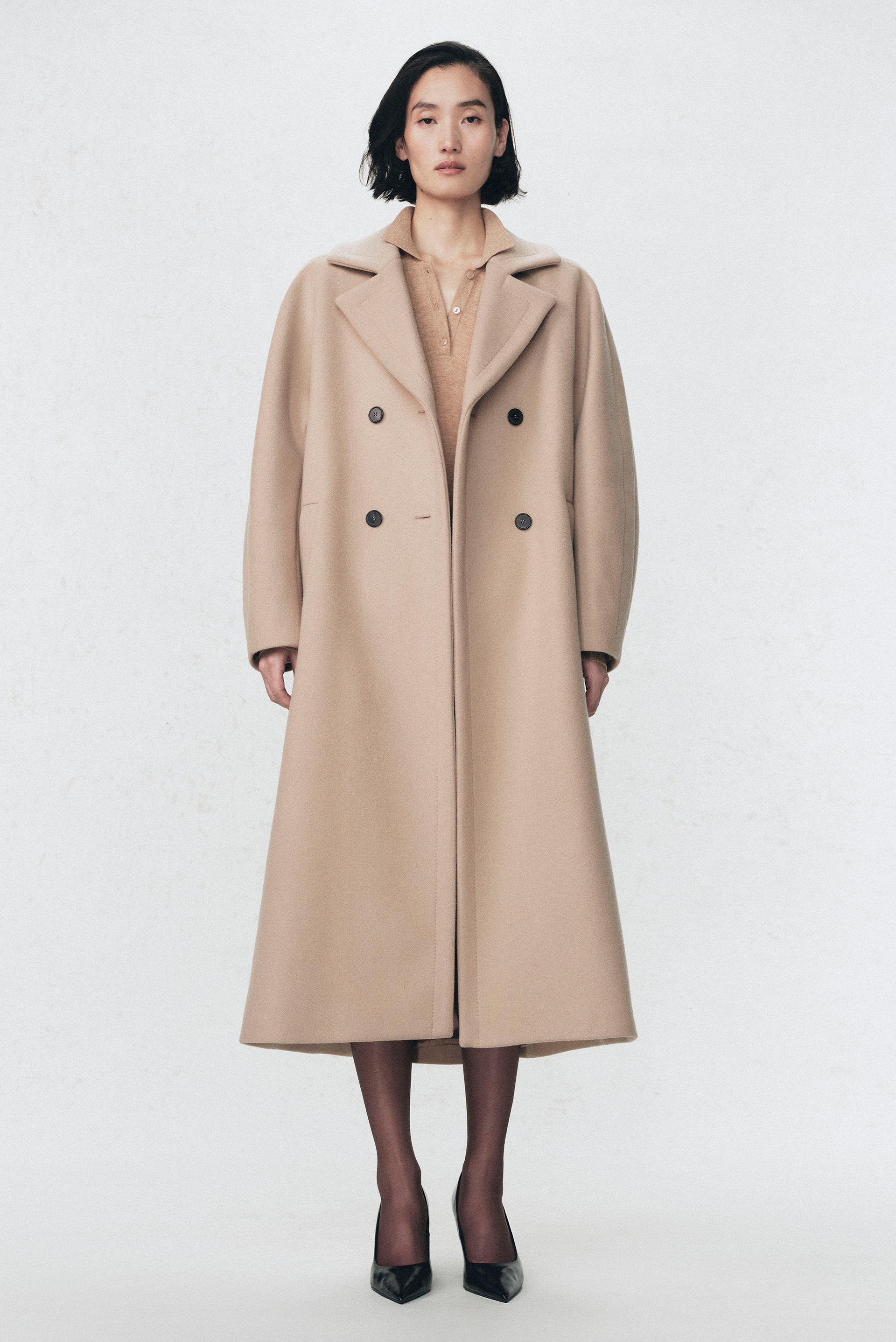Manteau en mélange de laine Soshiotsuki x Zara