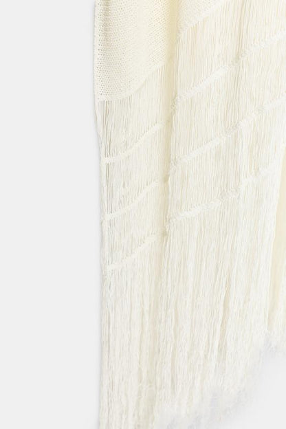 Tunique en maille à franges