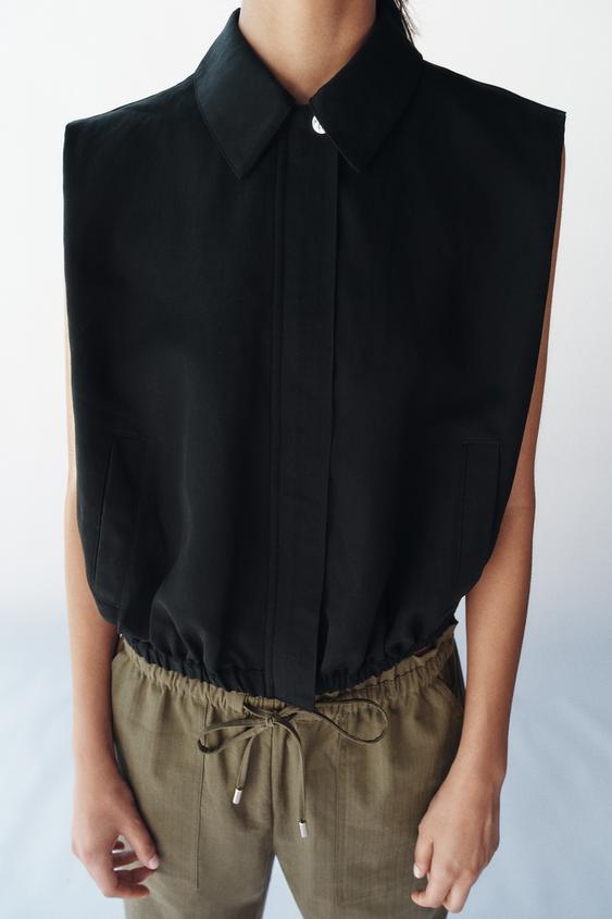 Pantalon coupe fuselée à taille élastique