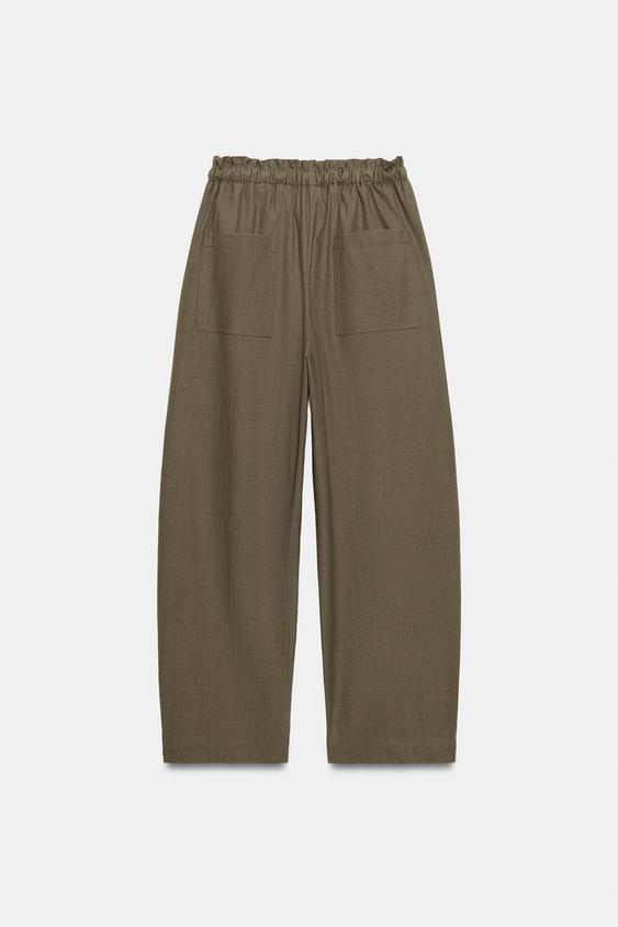 Pantalon coupe fuselée à taille élastique