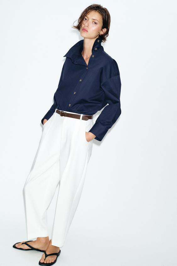 Pantalon à pinces avec ceinture
