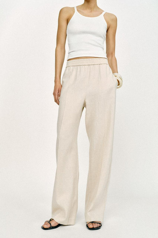 Pantalon droit en lin