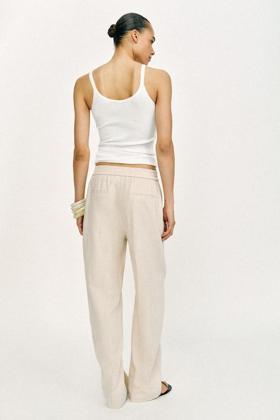 Pantalon droit en lin