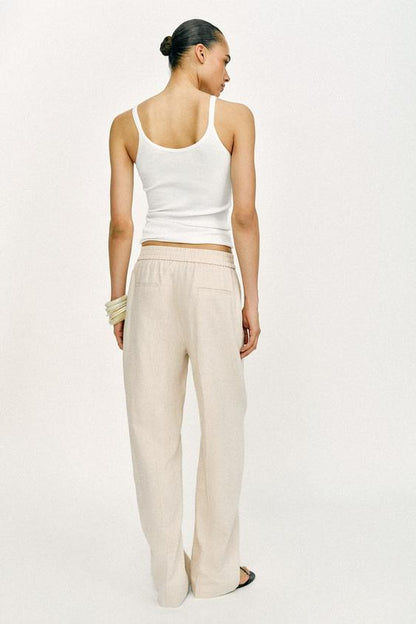 Pantalon droit en lin