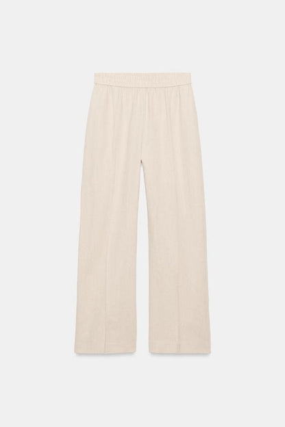 Pantalon droit en lin